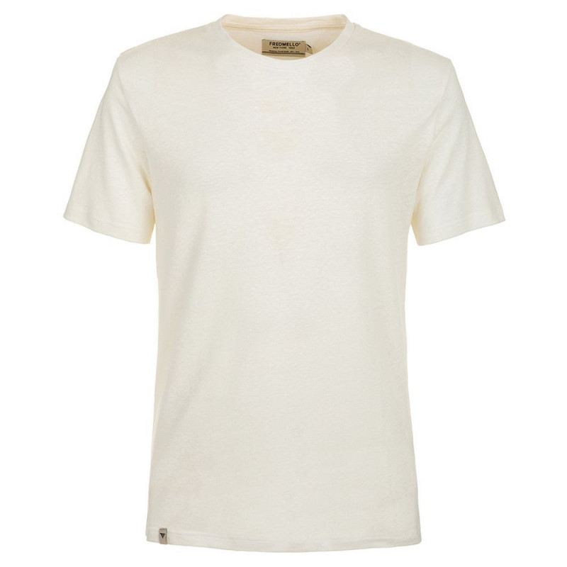 T-shirt in lino bianco - XL