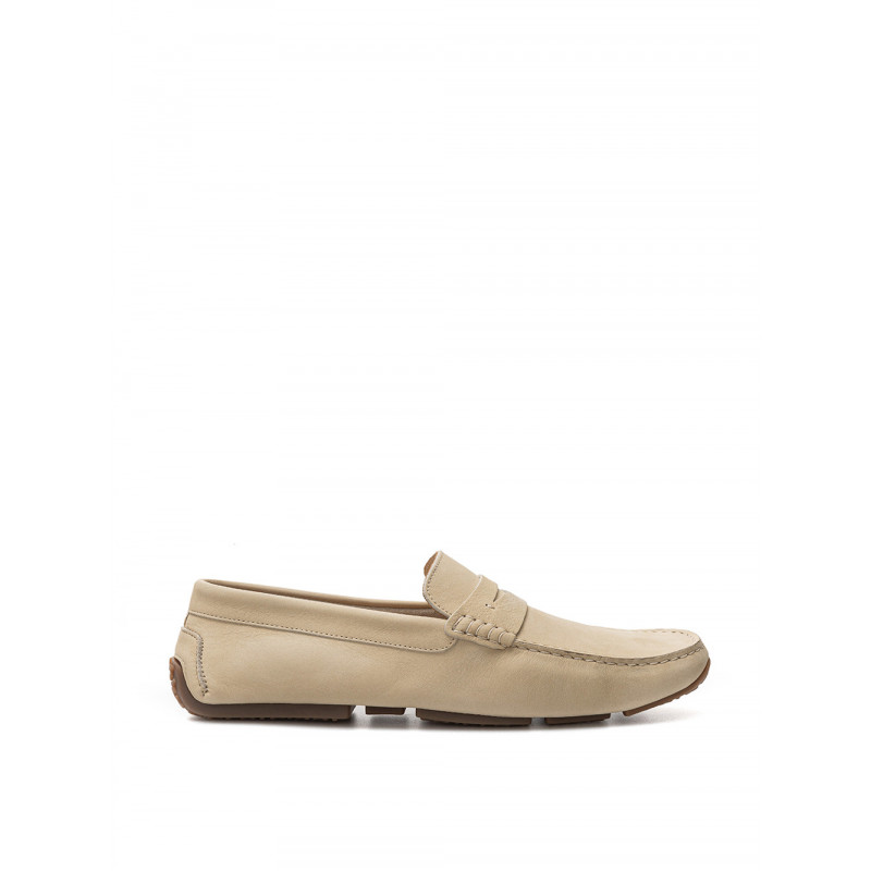 Mocassino College beige in pelle scamosciata - EU41.5/US8.5