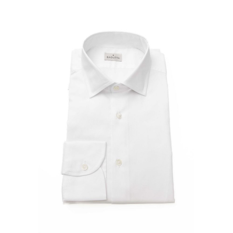 Camicia bianca slim con colletto francese - 4XL