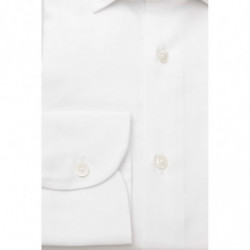 Camicia bianca slim con colletto francese - 4XL