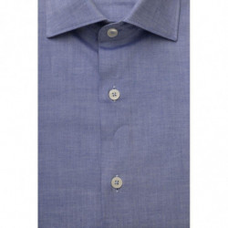 Camicia elegante azzurra vestibilità media - L