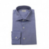 Camicia elegante azzurra vestibilità media - 4XL