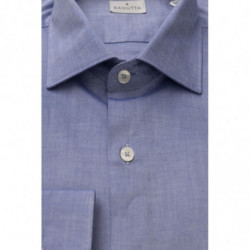 Camicia elegante azzurra vestibilità media - 4XL
