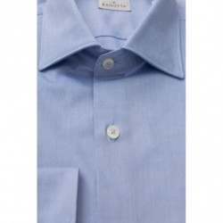 Camicia elegante azzurra vestibilità media - 4XL