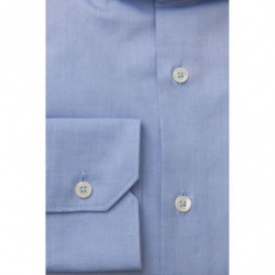 Camicia elegante azzurra vestibilità media - 4XL
