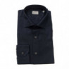 Bagutta Elegance: Camicia Blu In Cotone Collo Francese - 4XL