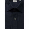 Bagutta Elegance: Camicia Blu In Cotone Collo Francese - 4XL