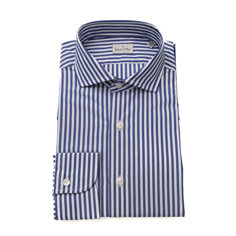 Camicia Bagutta in cotone con collo francese - Vestibilità media - 4XL