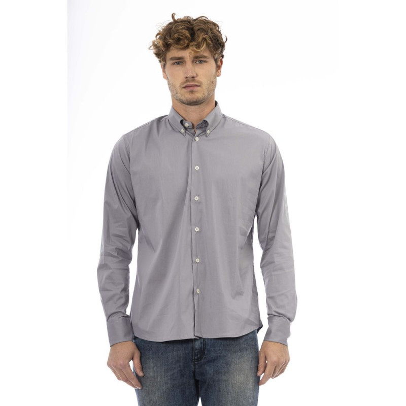 Camicia Baldinini Trend Chic in cotone grigio - 4XL