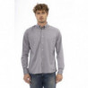 Camicia Baldinini Trend Chic in cotone grigio - 4XL