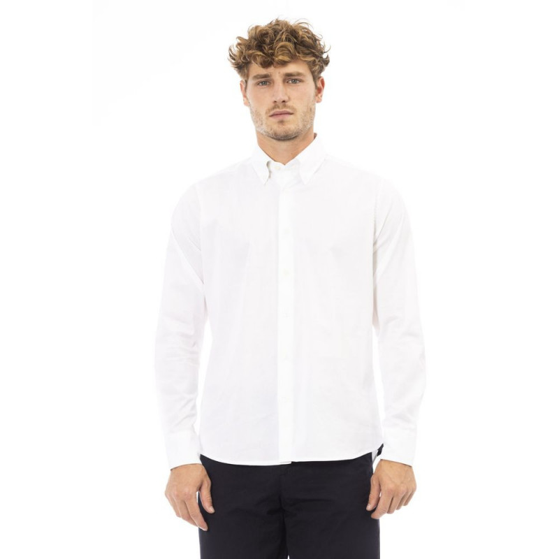 Camicia Baldinini Trend in cotone ed elastan bianco fresco - 4XL