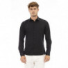 Camicia italiana nera elegante Baldinini Trend - XL