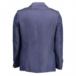 Giacca blazer in lino blu - IT52 - XL