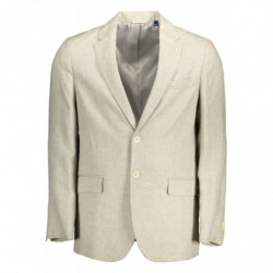 Giacca blazer in lino beige...