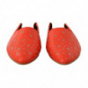 Mocassini con cinturini con occhielli in pelle arancione - EU38/US7.5