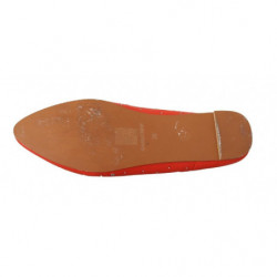 Mocassini con cinturini con occhielli in pelle arancione - EU38/US7.5