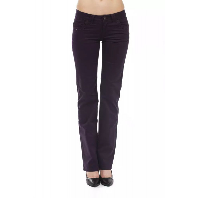 Jeans e pantaloni in cotone viola - W32