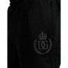 Pantaloni sportivi da uomo con logo jogger in cotone nero - IT54 - XL