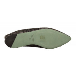 Scarpe slip-on impreziosite in pelle jacquard dorata - EU37/US6.5