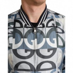 Giubbotto bomber con stampa logo multicolor - IT52 - L