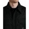 Giacca con toppa con logo trapuntata in poliestere nero - IT58 - XXL