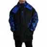 Giacca a vento con cappuccio blu nero - IT58 - XXL