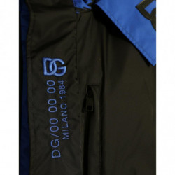 Giacca a vento con cappuccio blu nero - IT58 - XXL