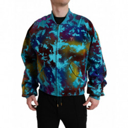 Bomber con zip multicolore...