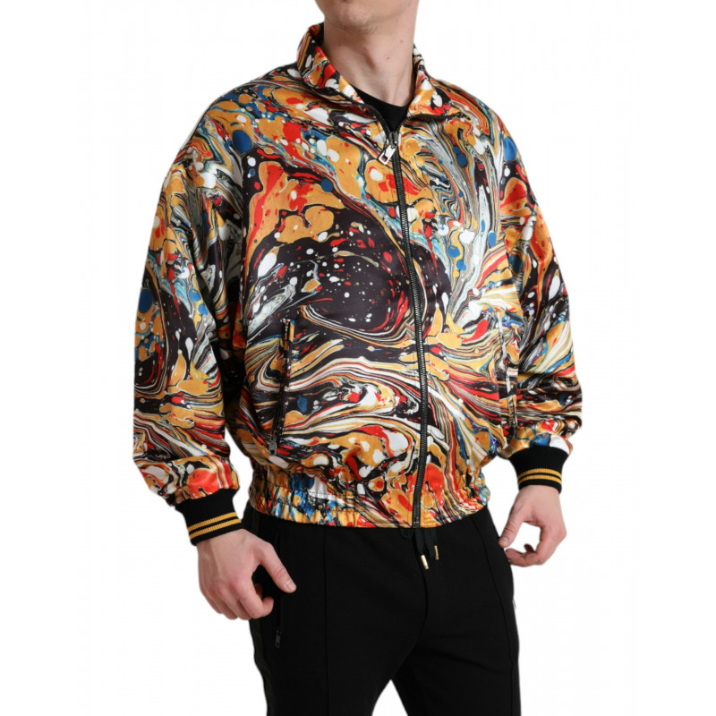Bomber in poliestere astratto multicolore - IT50 - L