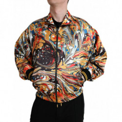 Bomber in poliestere astratto multicolore - IT50 - L