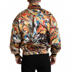 Bomber in poliestere astratto multicolore - IT50 - L