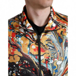 Bomber in poliestere astratto multicolore - IT50 - L