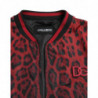 Giubbotto bomber in nylon leopardato rosso con zip intera - IT54 - XL