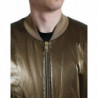 Bomber da uomo con zip intera in nylon bronzo - IT54 - XL