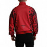 Giacca bomber poliestere leopardato rosso cerniera intera - IT52 - L