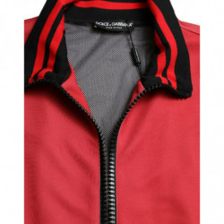 Giacca bomber poliestere leopardato rosso cerniera intera - IT52 - L