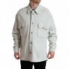 Giacca cappotto con colletto button down in cotone grigio - IT48 - M