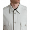 Giacca cappotto con colletto button down in cotone grigio - IT48 - M