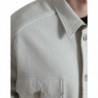 Giacca cappotto con colletto button down in cotone grigio - IT48 - M