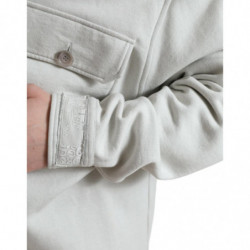 Giacca cappotto con colletto button down in cotone grigio - IT48 - M