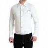 Giacca in denim con colletto elasticizzato in cotone bianco - IT48 - M