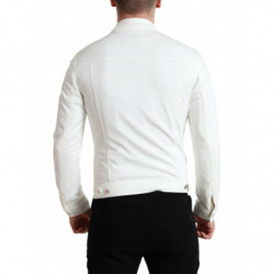 Giacca in denim con colletto elasticizzato in cotone bianco - IT48 - M