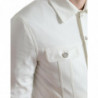 Giacca in denim con colletto elasticizzato in cotone bianco - IT48 - M