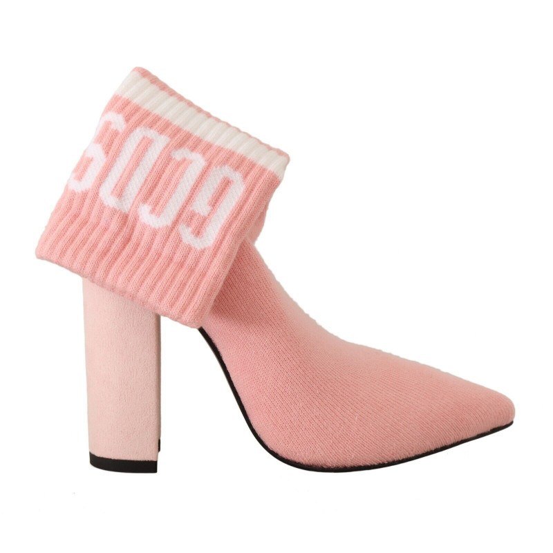 Calzini logo pelle scamosciata rosa Stivaletti tacco largo - EU40/U
