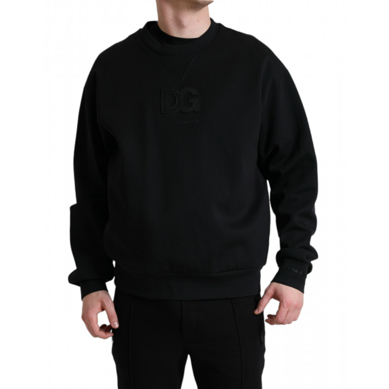 Maglione pullover girocollo con logo nero - IT50 - L