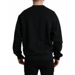 Maglione pullover girocollo con logo nero - IT50 - L