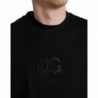 Maglione pullover girocollo con logo nero - IT50 - L