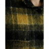 Giacca cappotto casual a maniche lunghe scozzese gialla - IT40-S