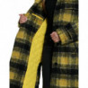 Giacca cappotto casual a maniche lunghe scozzese gialla - IT40-S