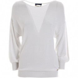 Maglia in Viscosa Bianca - XL